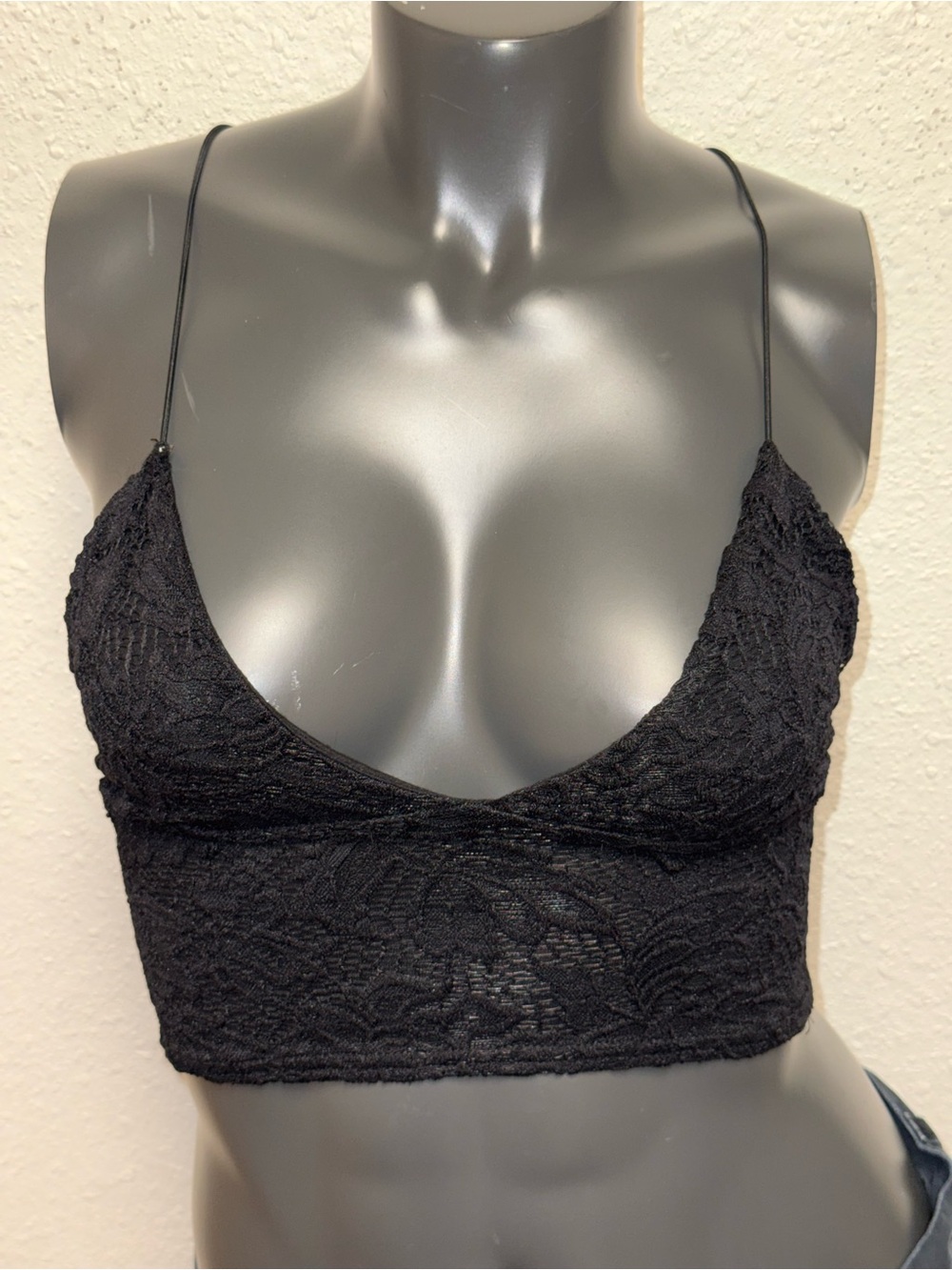 Kimchi Blue Black Lace Bandeau Bralette